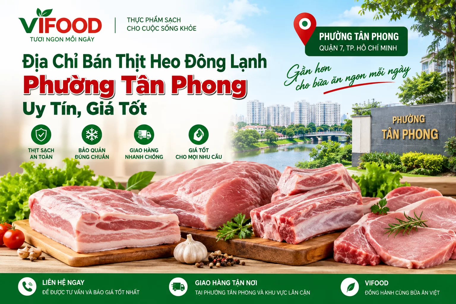 Giới thiệu Thịt Heo Đông Lạnh tại Phường Tân Phong